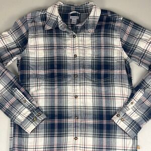 Carhartt Women's Fairview Long Sleeve‎ Flannel Plaid Button Up Size S